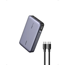 Ugreen Nexode - Powerbank - 20000 mAh - 72 Wh - 100 Watt - 6 A - PD 3,0, PD 2,0, QC 3,0, QC 2,0, Apple 2,4A, USB BC 1,2 - 3 Ausgabeanschlussstellen (USB, 2 x USB-C) (25188)