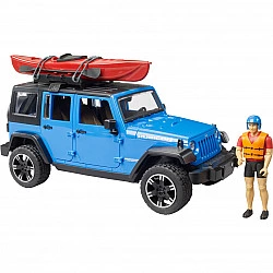 Vehicle Jeep Wrangler Rubicon with kayak and figurine