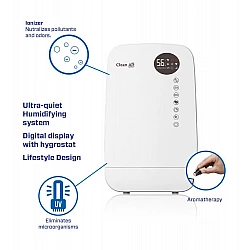 HUMIDIFIER WITH IONIZER/CA-607W CLEAN AIR OPTIMA