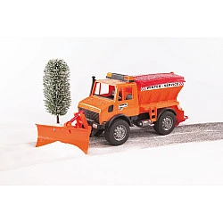 Mercedes-Benz Unimog snow blower and gritter vehicle