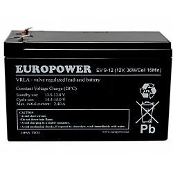 AUKUMULATOR EUROPOWER EV 12V 9Ah