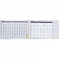 FRANKEN X-tra!Line Planungstafel Jahreskalender, 900x600 mm Tafel magnethaftend und beschriftbar, lackiert, Rahmen (VO-12)