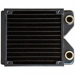 Phobya R27-S120 Radiator, 120 mm Radiator, 18 FPI, Kupferlamellen, 2x G1/4-Zoll-Anschlüsse - schwarz