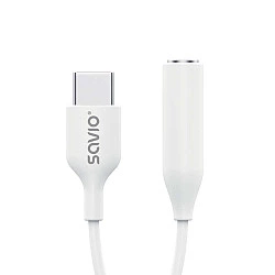 USB Type 3.1 C (M) – Jack 3.5mm (F) Audio adapter White SAVIO AK-52