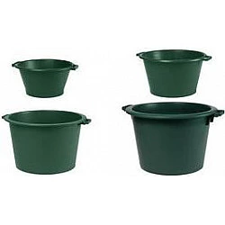 EDA Universalkübel, rund, 30 Liter, Kunststoff, grün runder Kübel, aus recyceltem Kunststoff, mit 2 Griffen, - 1 Stück (019522 V.CA FX5)