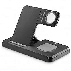 Cellularline Triple Wireles Charger 3in1 Black (WIRESTAND3IN1FBK)