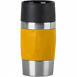 TRAVEL MUG Compact Thermobecher (gelb/edelstahl, 0,3 Liter, Drehverschluss)