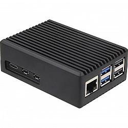 ODS-739 Raspberry Alu Case, Gehäuse schwarz, für Raspberry Pi5