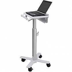 Ergotron StyleView Laptop Cart, SV10 - Wagen für Notebook - medizinisch - Metall - weiß, Aluminium - Bildschirmgröße: bis zu 43,2 cm (bis zu 43,20cm (17)) (SV10-1100-0)