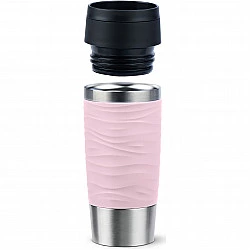 TRAVEL MUG Waves thermo mug light pink stainless steel 0.36 litres