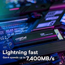 SSD diskas Crucial T500 4TB M.2 PCIe 4.0 NVMe su radiatoriumi