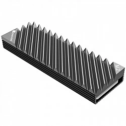 Jonsbo M.2-3 GREY Computer Kühlkomponente Solid-State-Laufwerk Kühlkörper 1 Stück(e) Schwarz - Grau (M.2-3 GREY)