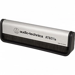 Antistatische Schallplattenbürste AT6011a, Reinigungsbürste schwarz/silber