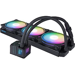 Alphacool Pro Aurora 420 CPU AIO Processor Liquid cooling kit 14 cm Black, White