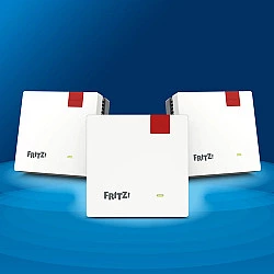 FRITZ!Mesh Set 1700 3er-Set - Für bestes WLAN überall - ideal für Haushalte mit 5-7 Räumen  (20003133)