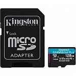 Kingston Technology 128GB microSDXC Canvas Go Plus Gen4 200MB/s A2 U3 V30 Card + Adapter