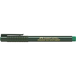 FABER-CASTELL Tintenfeinschreiber FINEPEN 1511, grün Strichstärke: 0,4 mm, Tinte auf Wasserbasis, dokumentenecht (151163)