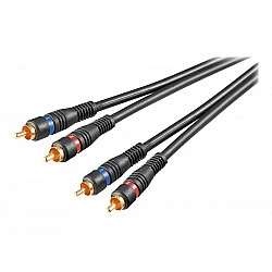 Wentronic AVK 132-150 1.5m - 2 x RCA - 2 x RCA - Männlich/männlich - Schwarz (50032)