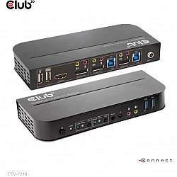 VIDEO SWITCH KVM DP/HDMI/CSV-7210 CLUB3D