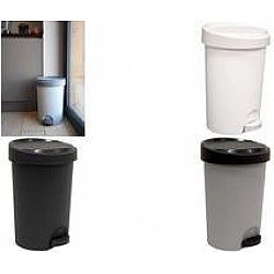 EDA Tret-Abfallbehälter Stepy, 15 Liter, PP, grau/anthrazit modernes Design, mit Tretpedal, 2-farbig: - 1 Stück (010629 G.BT/G.A)