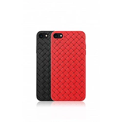 Devia Woven Pattern Design Soft Case iPhone SE2 red