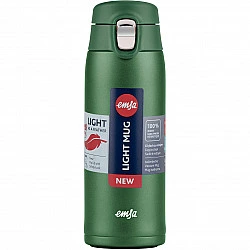 TRAVEL MUG light Thermobecher (dunkelgrün, 0,4 Liter, Flip-Deckel)