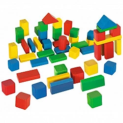 Bunte Holzbausteine 50, Konstruktionsspielzeug