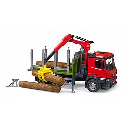 Mercedes Benz Arocs truck with timber crane + 3 logs