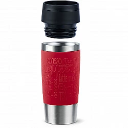 EMSA Travel Mug Classic N2020400 travel mug 360 ml Black, Red, Stainless steel Stainless steel