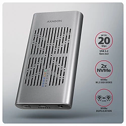 EEM2-20GB USB-C enclosu re Gen2 2xNVMe M.2 SSD