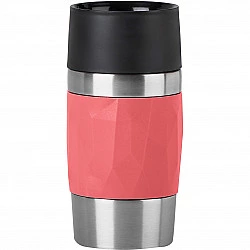 Emsa TRAVEL MUG Compact Thermobecher (koralle/edelstahl, 0,3 Liter, Drehverschluss)