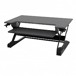 Ergotron WorkFit-TL Sit-Stand Desktop Workstation - Aufstellung für Monitor / Tastatur - Schwarz - Tischmontage (33-406-085)