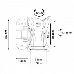 TV WAll Mount 13-32'' 30kg MC-415 VESA100x100