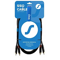 SSQ RCARCA3 - Cable 2x RCA - 2x RCA - 3 m, Black