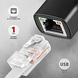Axagon ADE-ARC USB-C 3.2 Gen 1 - Gigabit Ethernet 10/100/1000 Adapter - Adapter - Digital/Daten 1000 Mbit/s