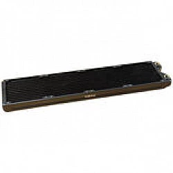 Phobya R27-S480 Radiator, 480 mm Radiator, 18 FPI, Kupferlamellen, 2x G1/4-Zoll-Anschlüsse – schwarz