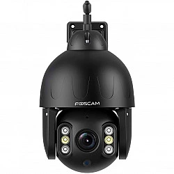 Foscam SD8P WLAN Überwachungskamera Schwarz 8MP (3840x2160), Dualband-WLAN, Schwenk- und Neigefunktion, 4x optischer Zoom (SD8P-B)