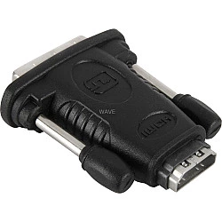 Wentronic Goobay HDMI™/DVI-D Adapter, HDMI™ Standard-Buchse (Typ A), Schwarz - 19-pol. HDMI™-Buchse>DVI-D (24+1) Stecker (68482)
