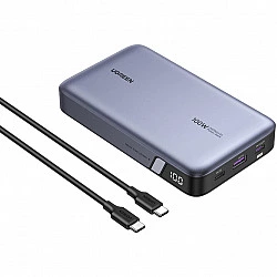 Ugreen Nexode - Powerbank - 20000 mAh - 72 Wh - 100 Watt - 6 A - PD 3,0, PD 2,0, QC 3,0, QC 2,0, Apple 2,4A, USB BC 1,2 - 3 Ausgabeanschlussstellen (USB, 2 x USB-C) (25188)