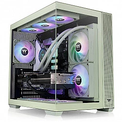 View 380 TG ARGB, Tower-Gehäuse hellgrün, Tempered Glass x 2