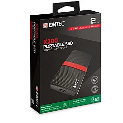 Emtec X200 2 TB USB Type-C 3.2 Gen 1 (3.1 Gen 1) Black