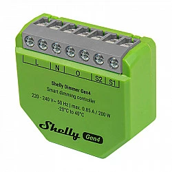 Shelly Dimmer Gen4 gruen Multi-Protokoll-Konnektivitaet