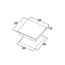 CATA Hob | IB 6324E2 BK | Induction | Number of burners/cooking zones 4 | Touch | Timer | Black