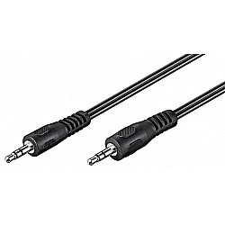 Wentronic Goobay 3,5mm-Klinke-Verbindungskabel, Schwarz, 2.5 m - Klinke 3,5 mm-Stecker (3-Pin, Stereo) > Klinke 3,5 mm-Stecker (3-Pin, Stereo) (50449)