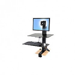 ERGOTRON WorkFit-S mittelgrosser Monitor HD mit Arbeitsflaeche bis 76cm 30Zoll VESA 75x75 100x100max max. 13,2kg. Anhebung bis 58cm