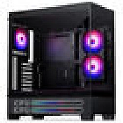 PHANTEKS XT View Matrix PC-Gehäuse, Midi-Tower, E-ATX, Tempered Glass, Matrix LED - schwarz (PH-XT523VM1_DBK01)