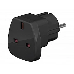 Wentronic Goobay Reiseadapter, Schwarz - UK-Buchse > Typ F (Typ F, CEE 7/7) (94271)
