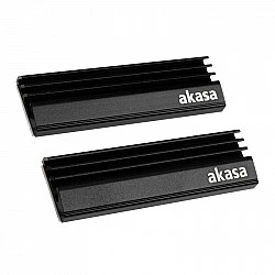 Akasa A-M2HS01-KT02 Computerkühlsystem Solid-State-Laufwerk Kühlkörper/Radiator Schwarz 1 - 2 (A-M2HS01-KT02)