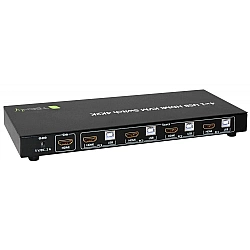 Techly 4x1 USB HDMI KVM Switch 4Kx2K - KVM-/Audio-/USB-Switch