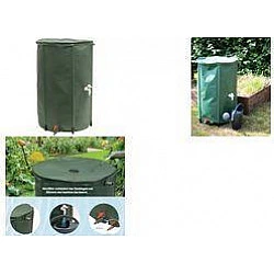 EDA Regentonne RÉCUP'O, Durchmesser: 800 mm, grün, 500 Liter Bausatz, flexibel und faltbar, UV-beständig, - 1 Stück (010983 V.CA)
